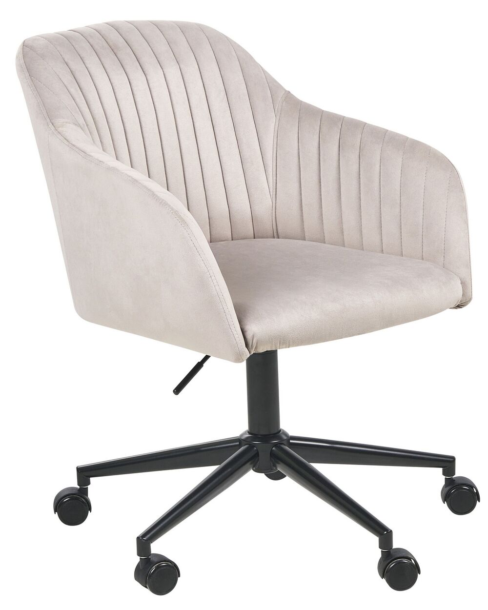 Desk Chair Velvet Taupe VENICE Beliani