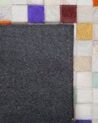 Dywan patchwork skórzany 140 x 200 cm wielokolorowy ADVAN_714190