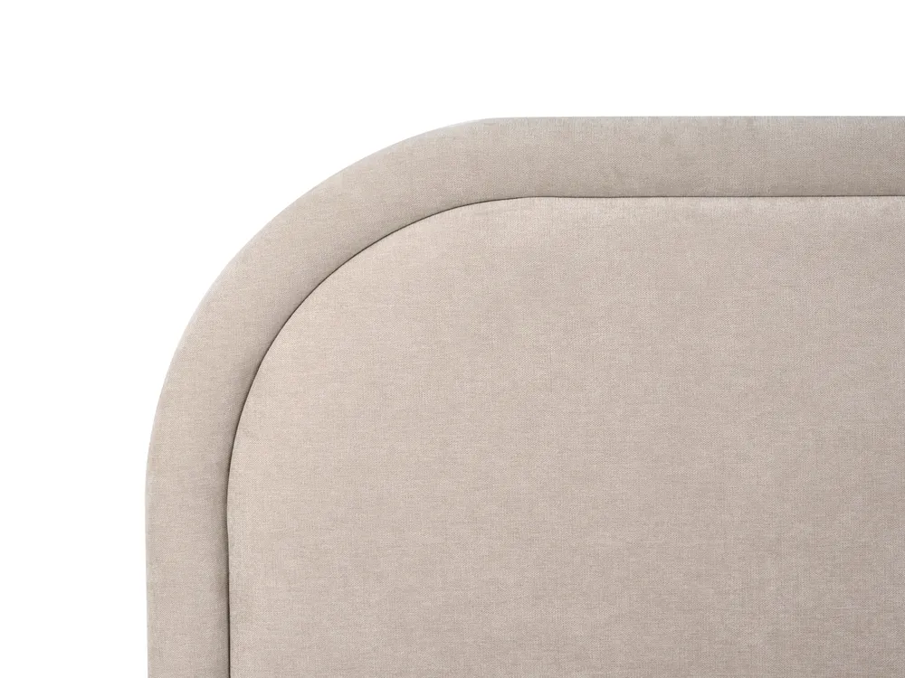 Ottoman Bed QUILLIEN Chenille Light Beige 160 x 200 cm (EU King Size)_989525