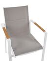 Set di 6 sedie da giardino grigio e bianco BUSSETO_922769