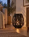 Lantern MAURITIUS 30 cm Willow Wood Black