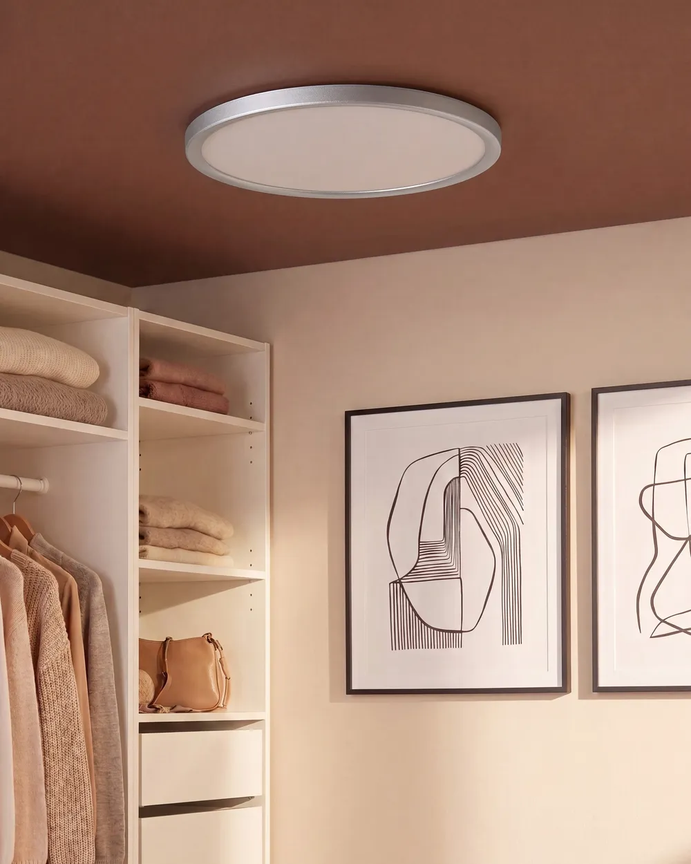 Lampadario a LED VELORA con telecomando con dimmer Argento_1125445