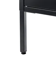 Witryna ze szklaną gablotą HARTY 80 cm Metal Czarny_1067657