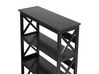 Conjunto de mobiliario de oficina negro/madera oscura FOSTER/SHESLAY_843144