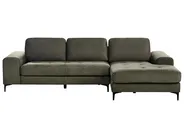 Corner Sofa 4 Seater KIRUNA Velvet Dark Green Left Hand_958067