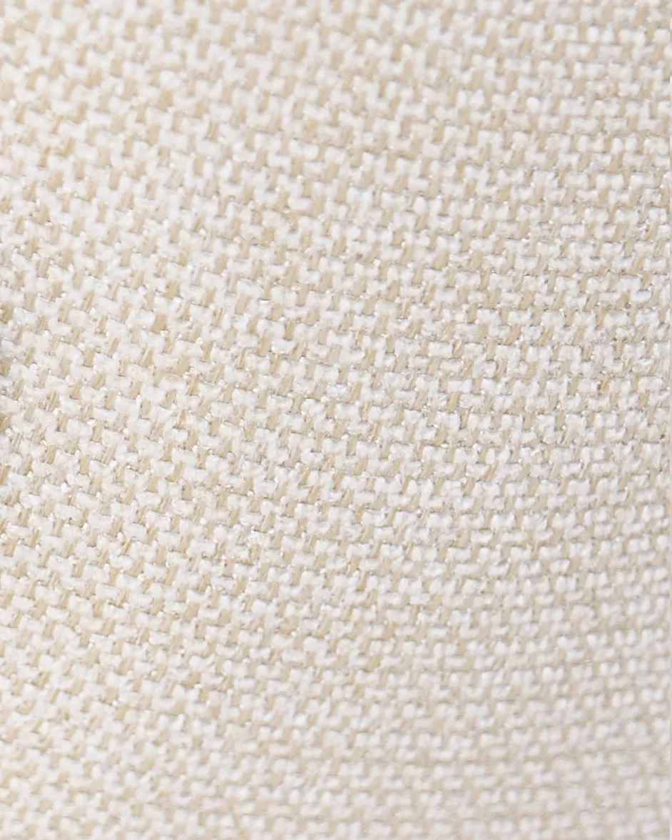 Poltrona Wingback VEJLE con poggiapiedi Tessuto Beige chiaro_913008