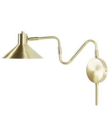 Wandlampe Metall gold Kegelform verstellbar BALIEM