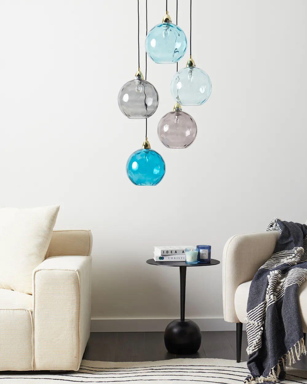 Pendant Lamp PABELLON Glass Blue