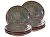 Conjunto de 8 platos de postre THYME Gres Verde oscuro 22 cm