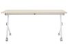 Schreibtisch heller Holzfarbton / weiß 160 x 60 cm klappbar mit Rollen BENDI_922333