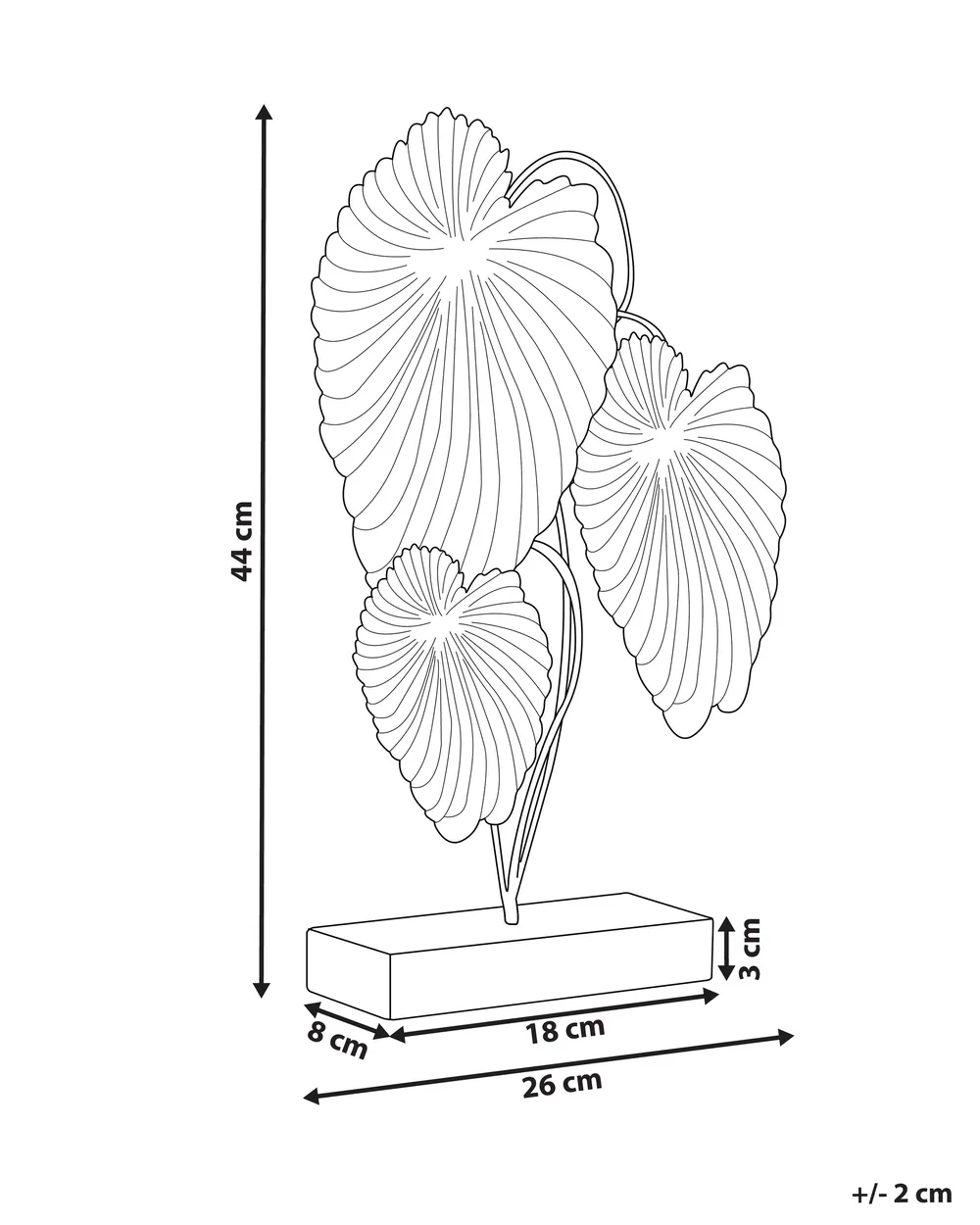 Figurka dekoracyjna Liść SODIUM Metal Lazurowy_825270