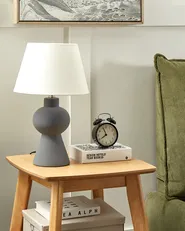 Table Lamp FABILOS Ceramic Grey_878683
