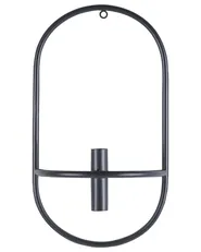 Zestaw 2 świeczników wiszących CAVIANA 38 cm Metal Czarny_826488