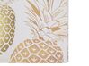 Set of 3 Pineapple Canvas Art Prints 30 x 30 cm Pink and Gold APESIKA_784819