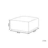 Ottomana LEMVIG Velluto a coste Beige_1158677