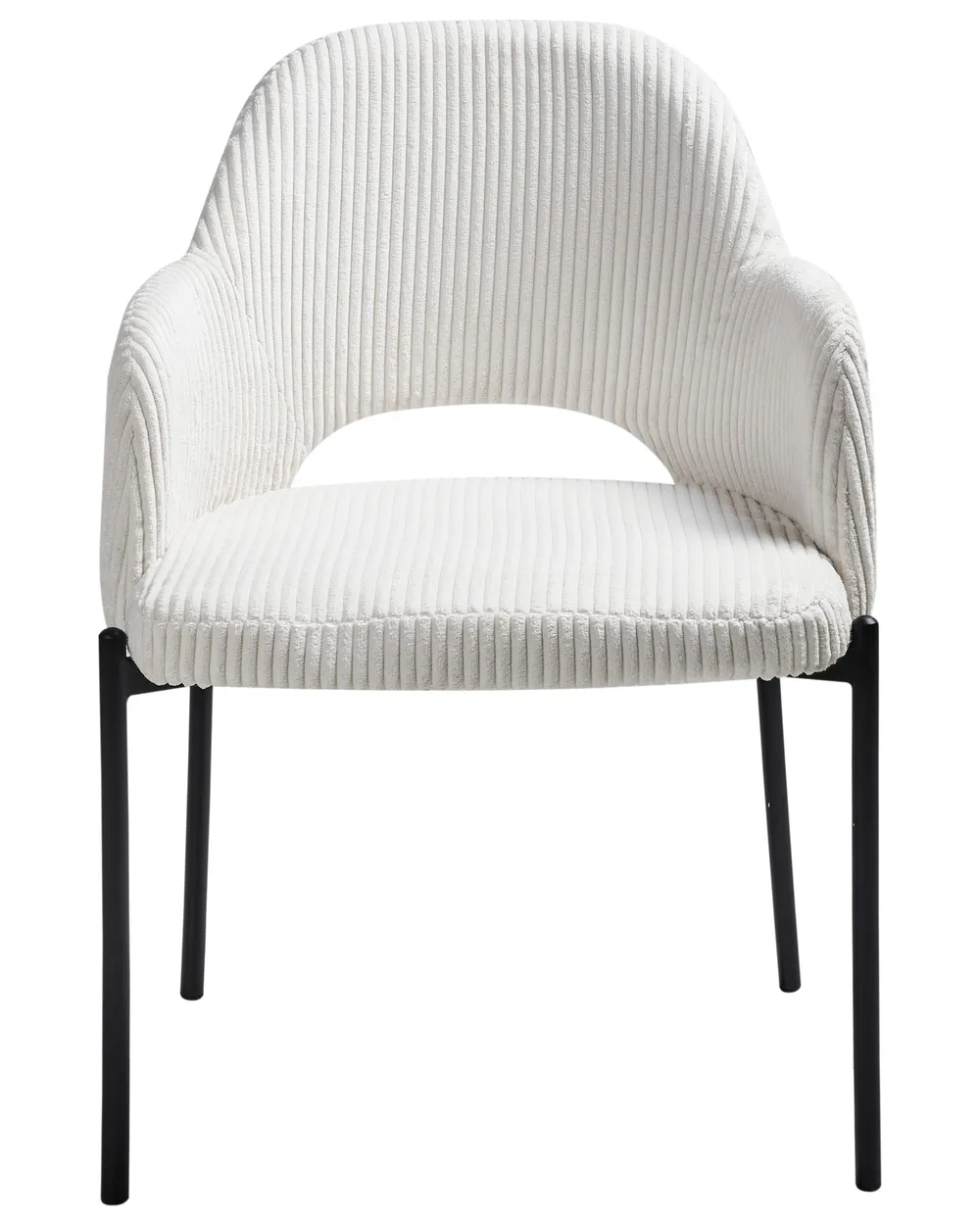 Set of 2 Dining Chairs RATON Corduroy Off-White_963231