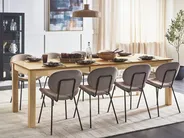 Extending Dining Table MADURA Natural Ash Wood 160/240 cm 90 cm_897133