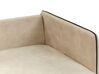 3-Sitzer Ecksofa Samtstoff beige rechtsseitig ALTAN_878506