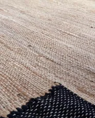 Tappeto AMRAVATI Nero/Beige 160 x 230 cm Iuta_1065716