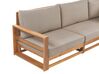 Right Hand 4 Seater Certified Acacia Wood Garden Corner Sofa Set Light TIMOR II_837956