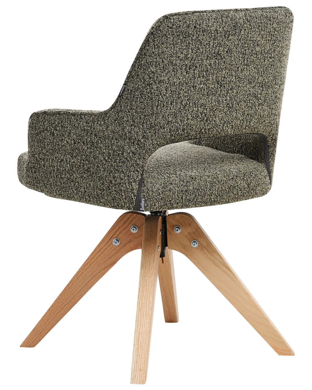 Dining Chair Swivel MORAVIA Boucle Green_965182