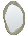 Nástěnné sametové zrcadlo 59 x 90 cm zelené LENAX_903925