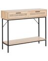 Rattan Console Table Light Wood PASCO_928363