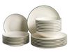 Zastawa stołowa 24-częściowa CUMIN Porcelana Złamana biel/ zielony