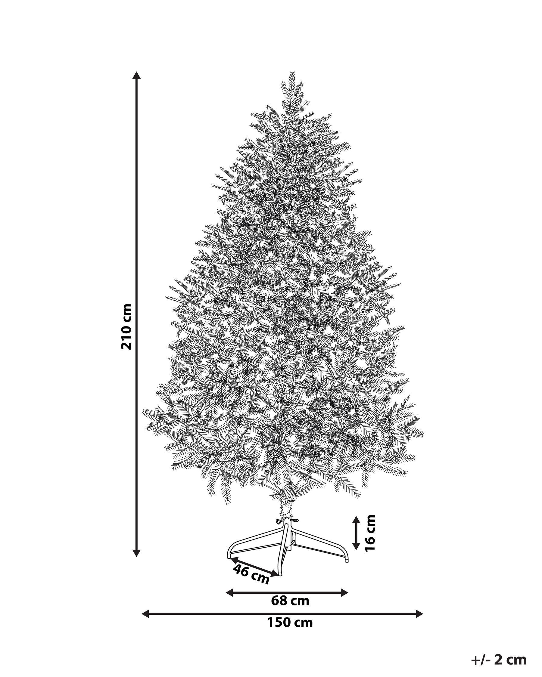 Artificial Christmas Tree FARNHAM 210 cm Pink_813147