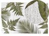 Dywan bawełniany motyw liści 140 x 200 cm zielony BARZAH_854012