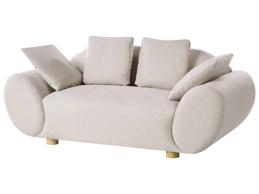 Sofa 2 Seater RINGEL Fabric Light Beige_1025355