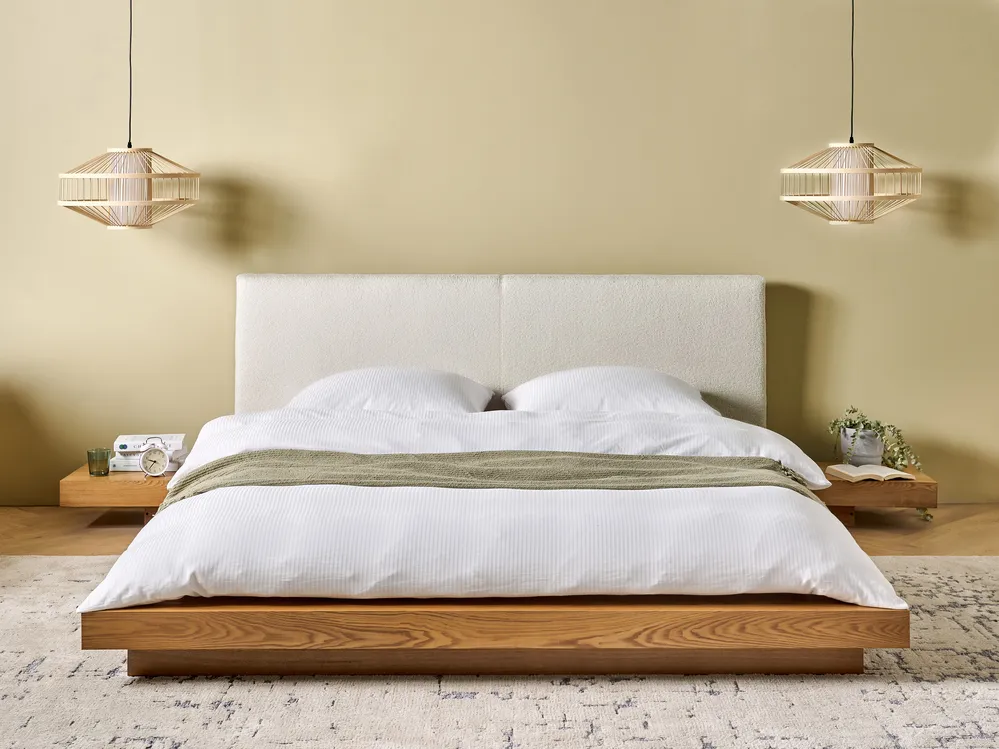 Waterbed Boucle ZEN 160 x 200 cm (EU King Size) Natural Ash Wood_931192