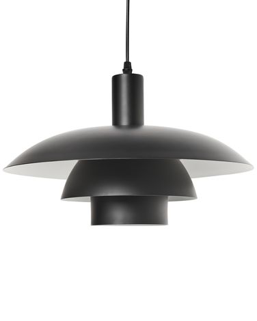 Atmosphera Hängeleuchte Zely – Schwarz, Metall & Holz, Ø15 Cm, Max. 40 W, Inkl. Kabel (94 Cm)