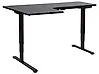 Electric Adjustable Corner Desk DESTINES 160 cm x 109 cm Black Left Hand