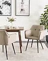 Conjunto de 2 sillas de comedor JASMIN Terciopelo Gris pardo