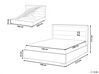 Sametová postel s úložným prostorem 140 x 200 cm tmavě šedá ROUEN_843805