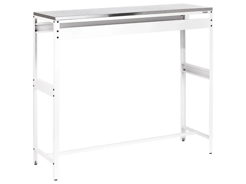 Set cucina da esterno 2 elementi con lavello MAENZA Bianco Metallo_1045016