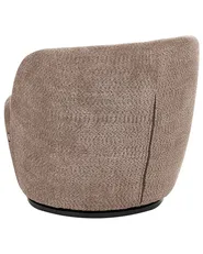 Swivel Armchair KUOLPA Chenille Taupe_1070386