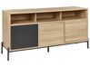 Sideboard heller Holzfarbton / grau mit 3 Türen MOINES_860553