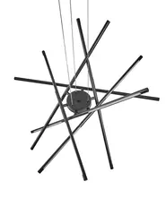 LED Pendant Lamp PALUN with Dimmer Metal Black_1032972
