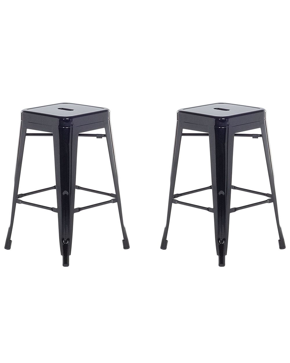 Set mit 2 Barhockern CABRILLO Metall Schwarz