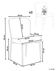 Set di 2 sedie da pranzo ADA Grigio scuro_873329