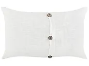 Set di 2 cuscini BANORI 30 x 50 cm Lino Bianco Tinta unita_1183164