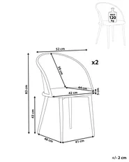 Set of 2 Dining Chairs CORNELL Metal Green_970220