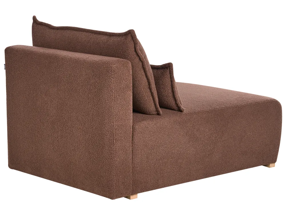 Modular Corner Sofa NERBO Boucle Brown Right Hand_1034386