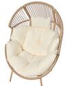 Rattan Garden Chair with Footstool Natural MURANO_932890