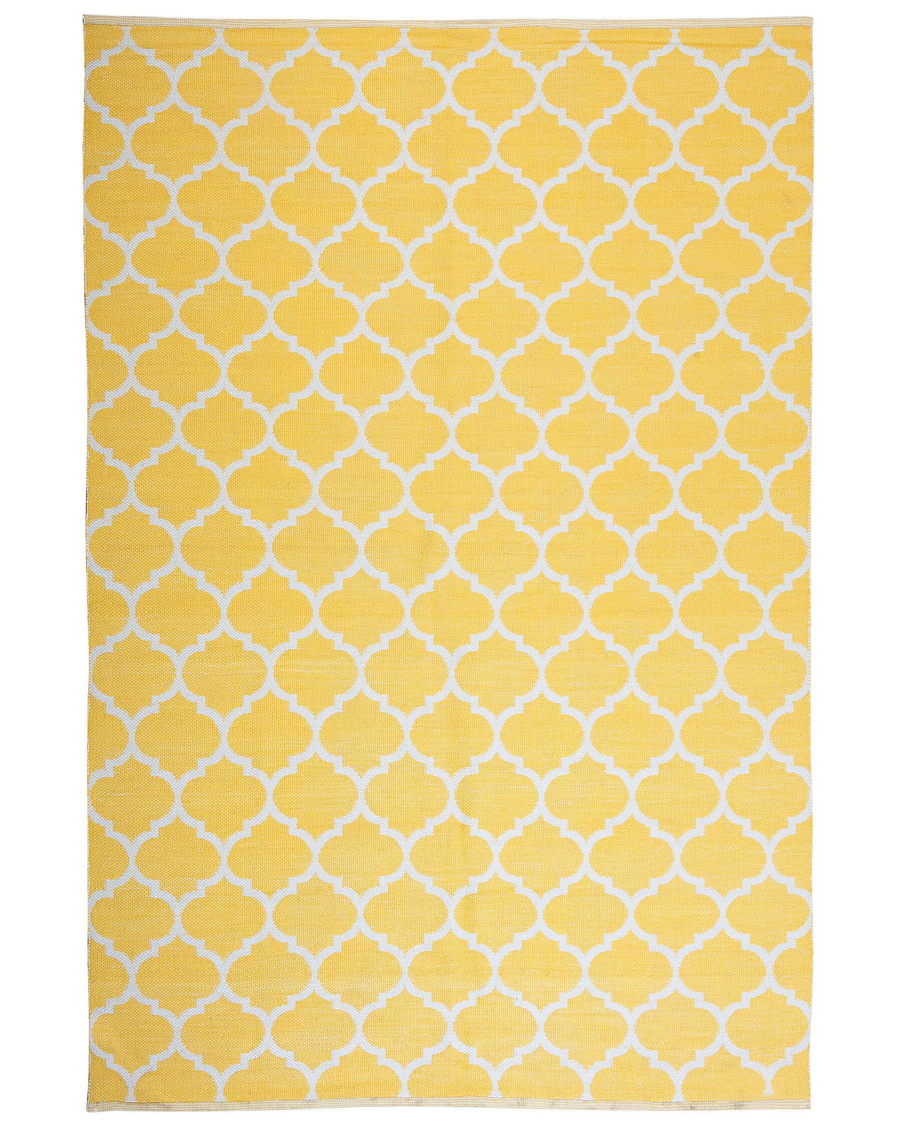 Vloerkleed polyester geel 160 x 230 cm AKSU_733423