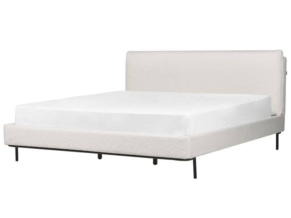 Bed Boucle CORIO 180 x 200 cm (EU Super King) Off-White_903265