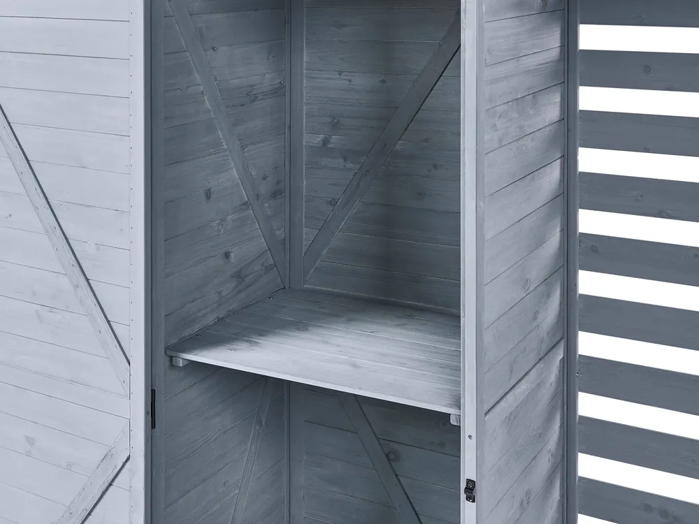 Schowek narzędziowy CENGIO 130 cm 57 cm Drewno jodłowe Szary_1015053