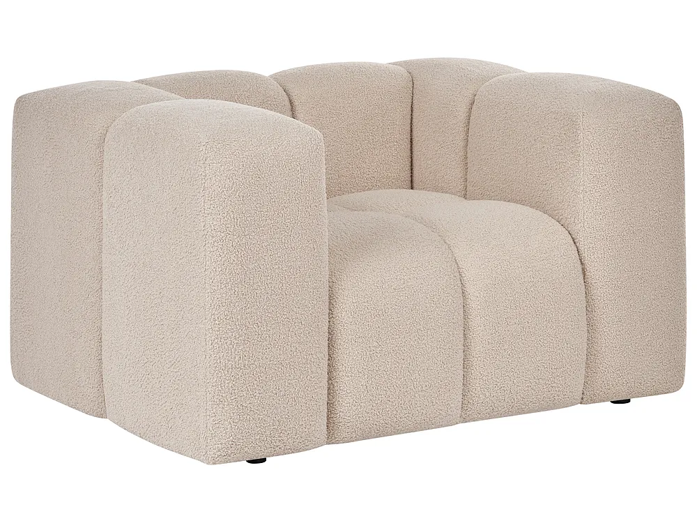 Living Room Set 5 Seater ANTOLA Boucle Beige_1161585